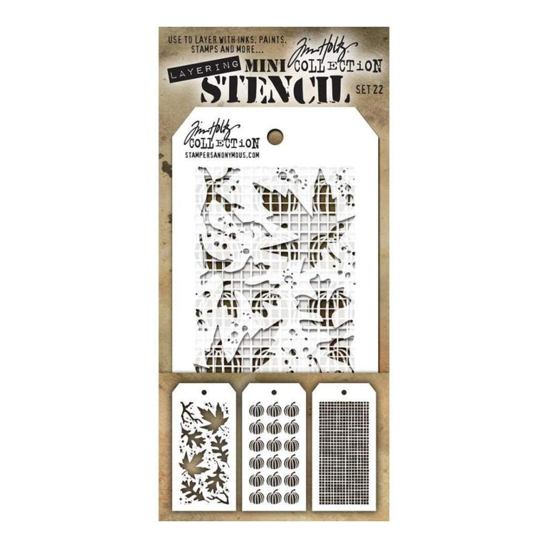 Tim Holtz Mini Layered Stencil Set 3 Pack Set