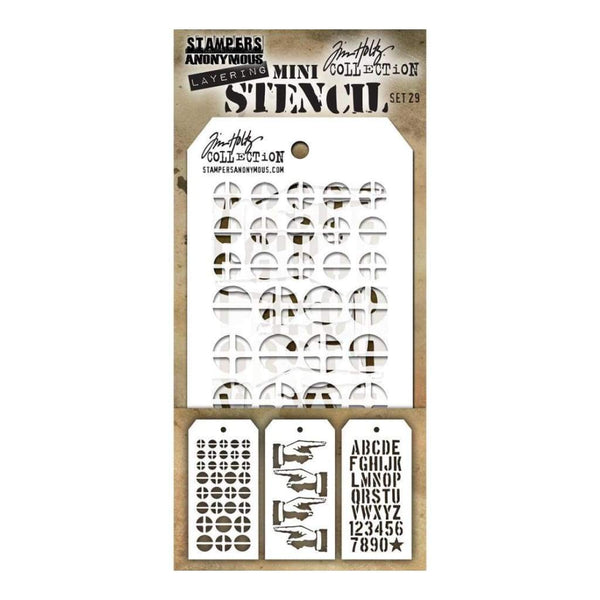 Tim Holtz Mini Layered Stencil Set 3 pack - Set #29