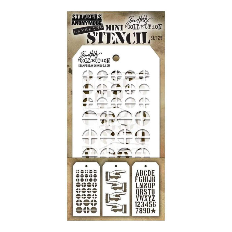 Tim Holtz Mini Layered Stencil Set 3 pack - Set