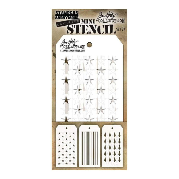 Tim Holtz Mini Layered Stencil Set 3 pack - Set #37