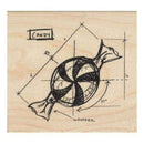 Tim Holtz Red Rubber Stamp - Candy Sketch