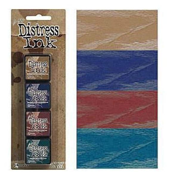 Tim Holtz/Ranger - Distress Mini Ink Pads 4 Pack - Kit 12