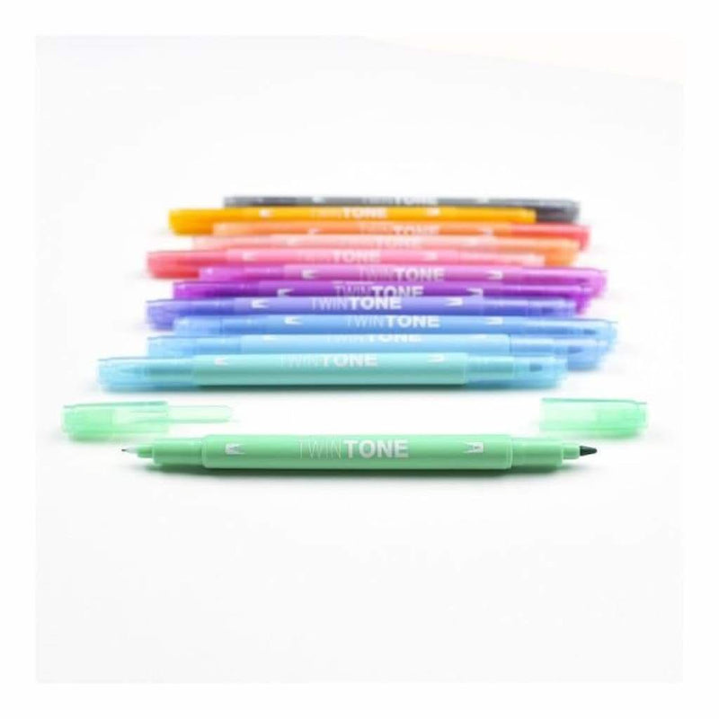 Tombow Twintone Marker Set 12 pack - Pastels
