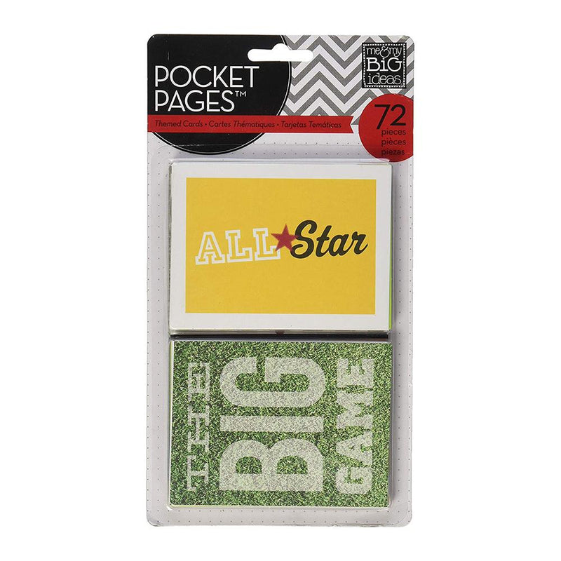 Me & My Big Ideas - Pocket Pages Specialty Cards 72 per package - Sports