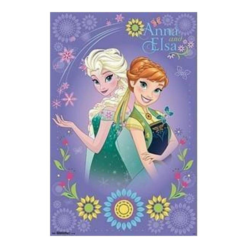 Trends International - Frozen Fever Anna & Elsa Poster 22 Inch X34 Inch