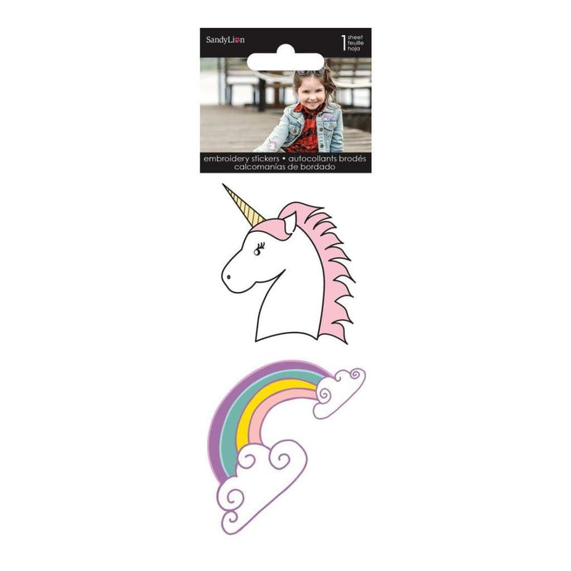 Trends International Unicorn & Rainbow Embroidered Stickers 2 pack
