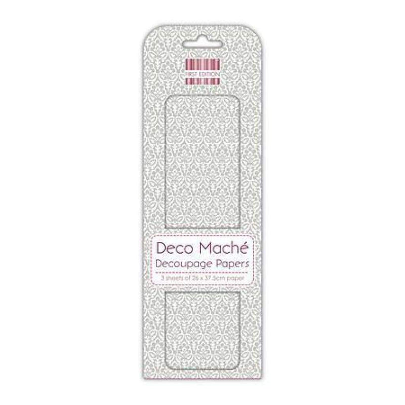 Trimcraft - Deco Mache Paper 10.25 Inch X14.75 Inch  3 Pack  - Silver Regal