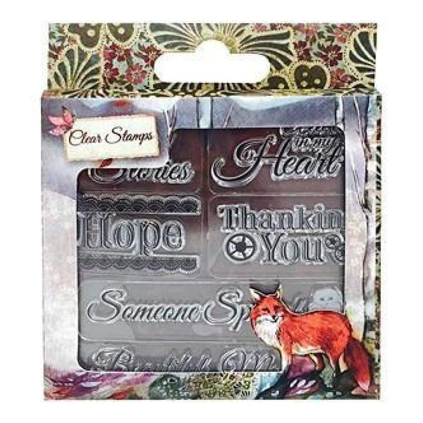 Trimcraft  - Santoro Willow Clear Stamps - Sentiment