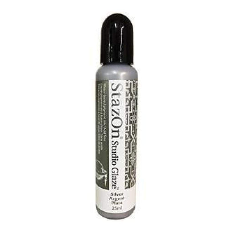 Tsukineko - Stazon Studio Glaze 2Oz -  Silver