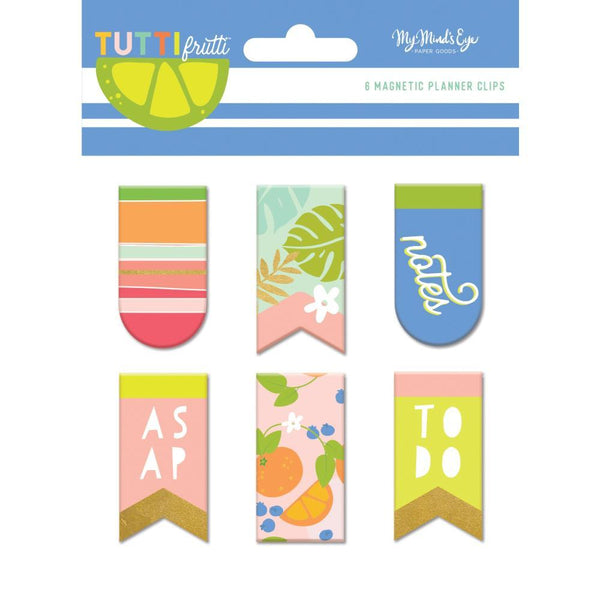 My Minds Eye - Tutti Frutti Magnetic Clips 6 pack