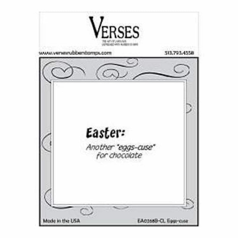 Verses Cling Mounted Rubber Stamp 4.5In. X6.5In.  Eggs-Cuse