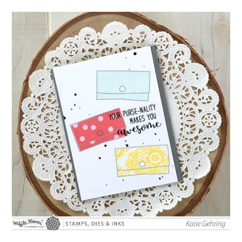 Waffle Flower Crafts Clear Stamps 4 inch X6 inch Purse-Nality*
