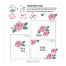 Waffle Flower Crafts Clear Stamps 4 inch X6 inch Stitched Roses