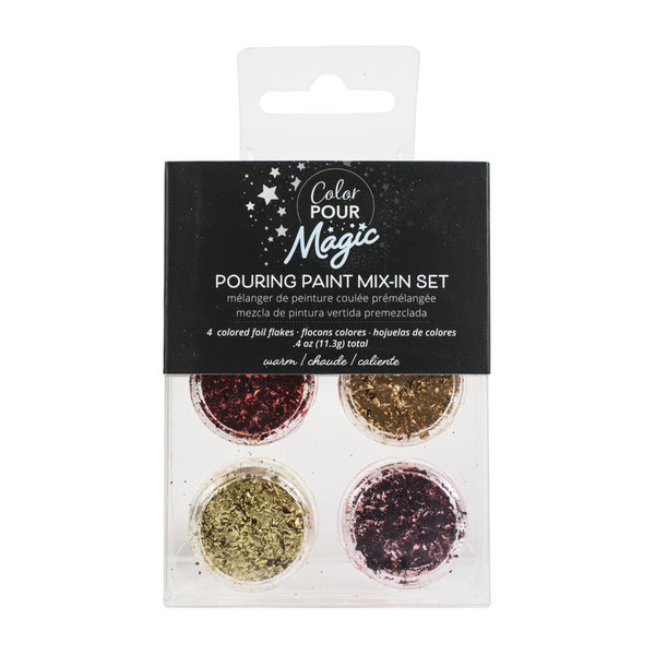 American Crafts Color Pour Magic Foil Flakes 1oz 4 Pack - Warm*