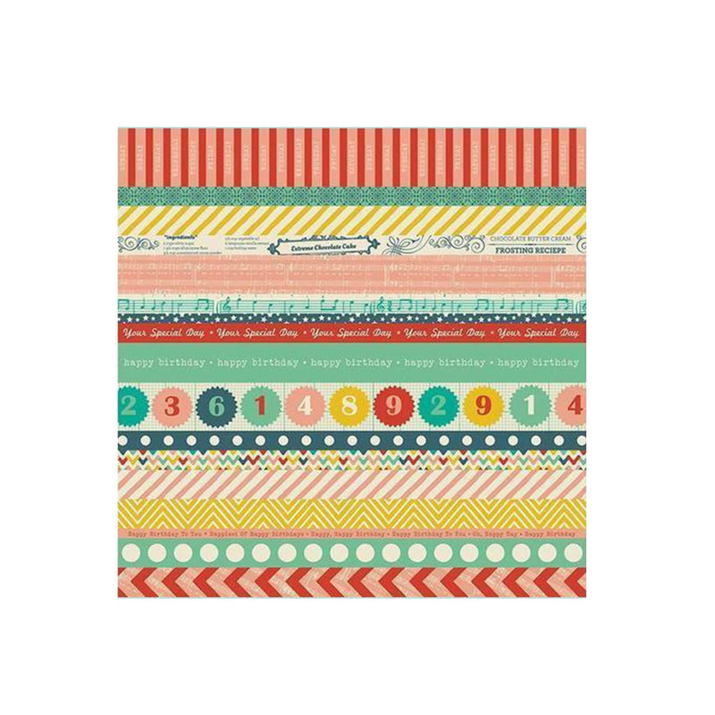 Crate Paper 12x12 Washi Paper, Single Sheet - Happy Birthday*