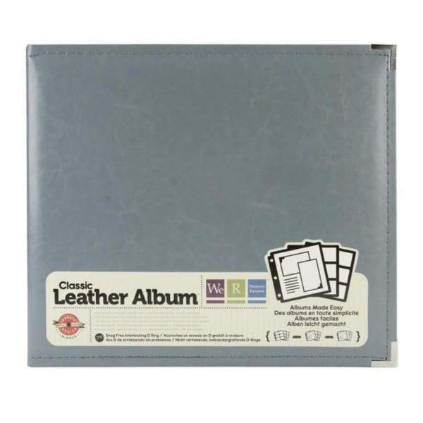 We R Classic Leather D-Ring Album 12 Inch X12 Inch Charcoal