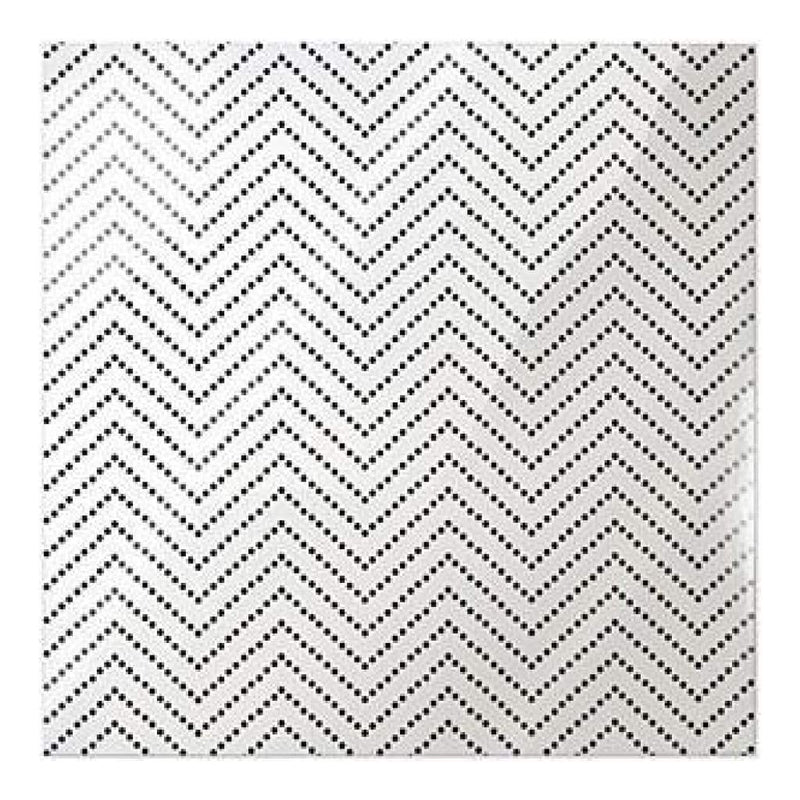We R Memory Keepers - Clearly Posh Acetate Sheets 12Inch X12inch  - Chevron Dot  With Black Foil