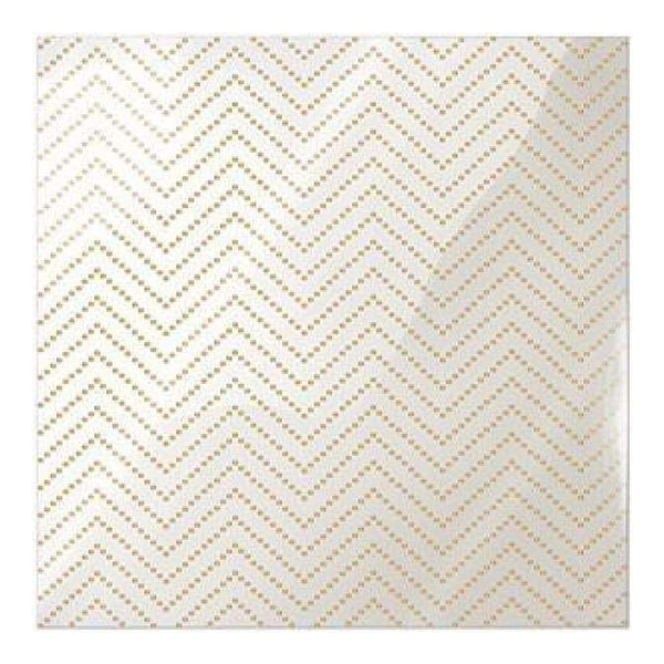 We R Memory Keepers - Clearly Posh Acetate Sheets 12Inch X12inch  - Chevron Dot  With Gold Foil