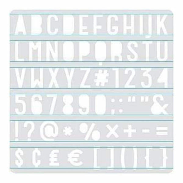 We R Memory Keepers - Heatwave Stencil 7Inch X7inch  - Sans Serif