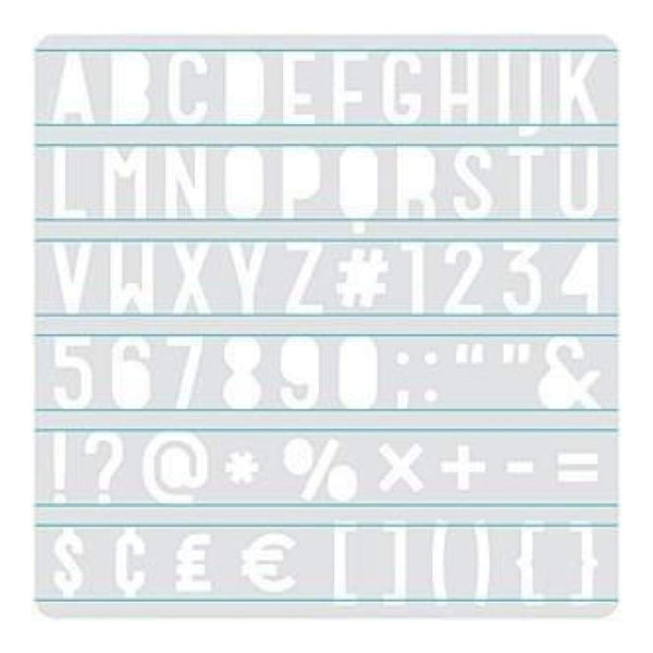 We R Memory Keepers - Heatwave Stencil 7Inch X7inch  - Sans Serif