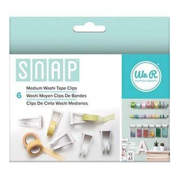 We R Memory Keepers - Snap Storage Washi Tape Clips 6 Pack  Medium