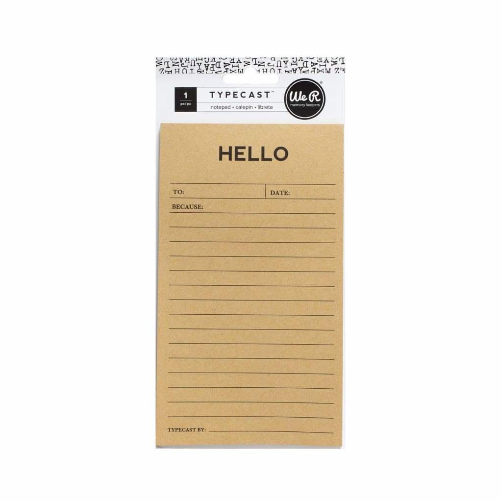 We R Memory Keepers Typecast Hello Notepad* – CraftOnline
