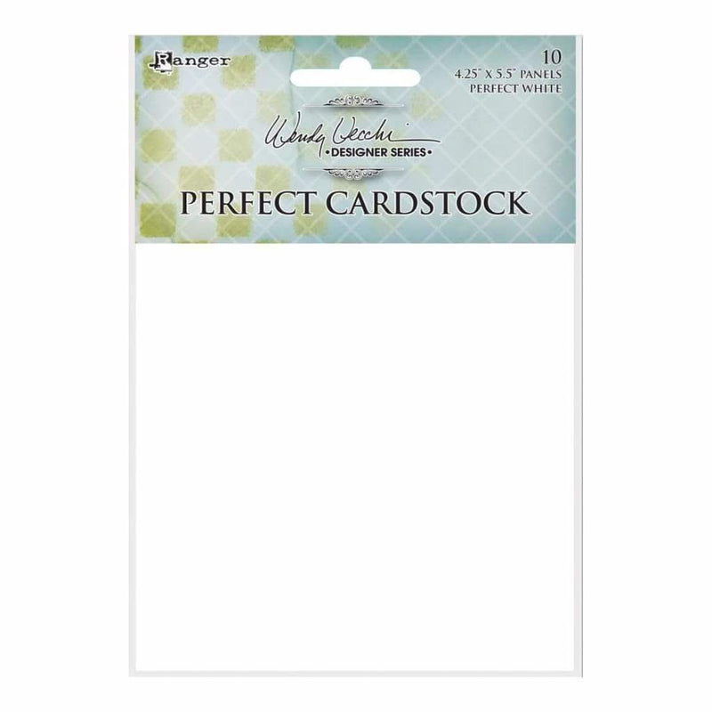 Wendy Vecchi Perfect Cardstock 4.25 inch X5.5 inch 10 pack - White Panels