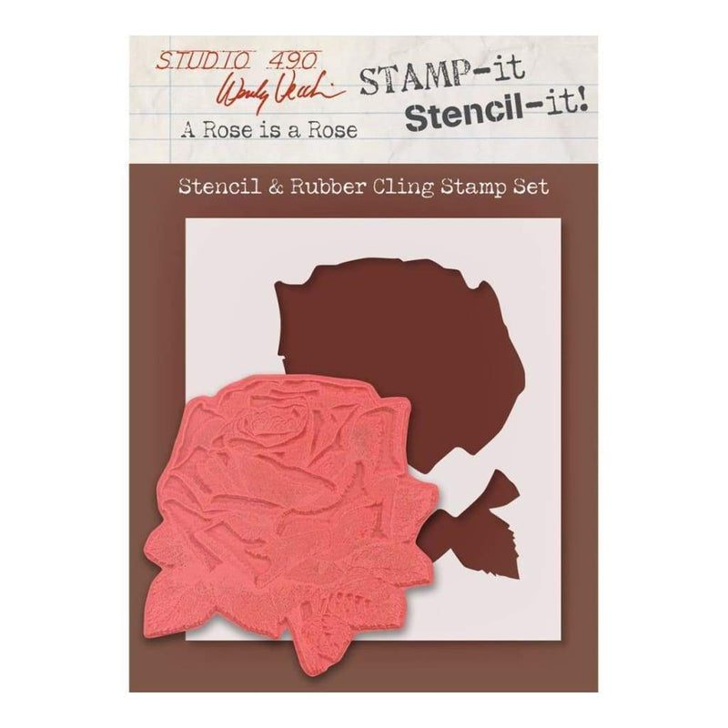 Wendy Vecchi - Studio 490 - Stamp It Stencil It 7 inch X8.5 inch A Rose Is A Rose