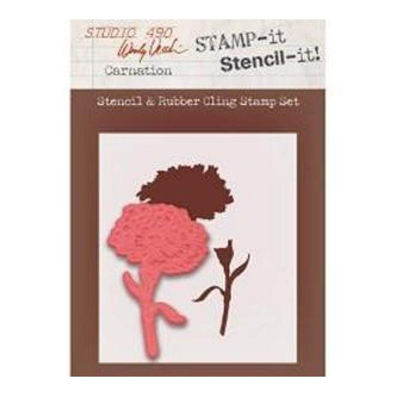 Wendy Vecchi Studio 490 Stamp It Stencil It Carnation