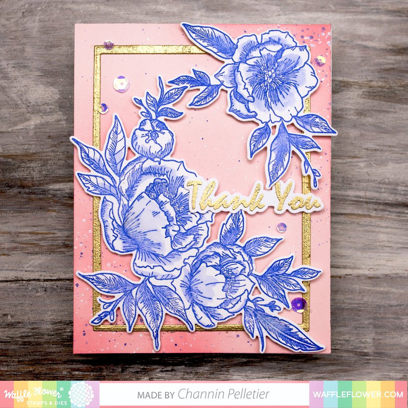 Waffle Flower Die - Peony Notes*