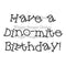 Whipper Snapper Cling Stamp 4 Inch X6 Inch  - Dino-Mite Birthday