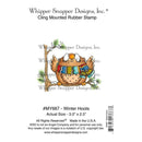 Whipper Snapper Cling Stamp 4 inch X6 inch Winter Hoots
