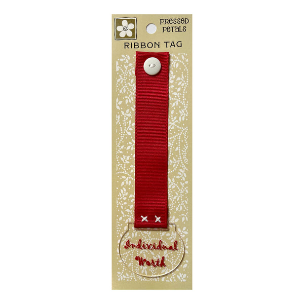 Pressed Petals Ribbon Tag - Individual Worth*