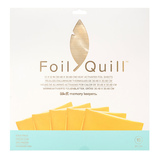 We R Memory Keepers - Foil Quill 12inX12in Foil Sheets 15 per package - Gold Finch*