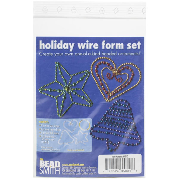 Beadsmith- Holiday Wire Forms Assorted Shapes