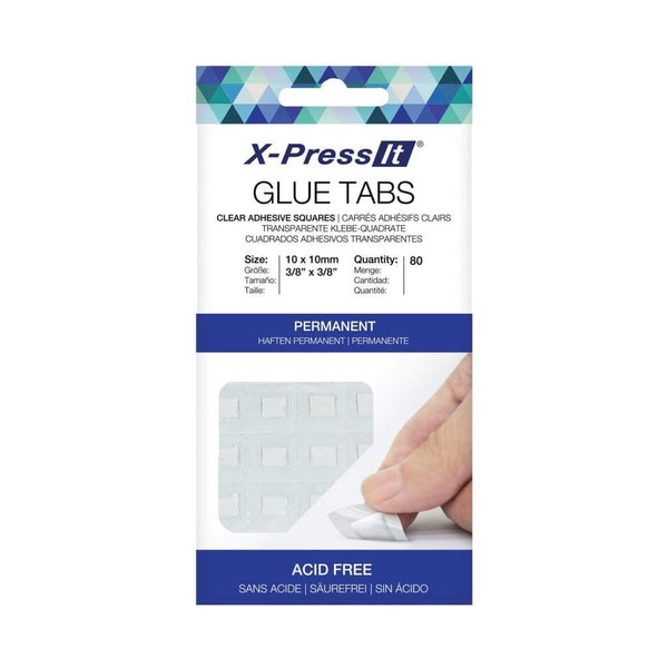 X-Press It - Glue Tabs 10 x 10mm 80pcs Permanent