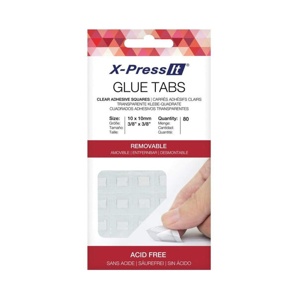 X-Press It - Glue Tabs 10 x 10mm 80pcs Removeable