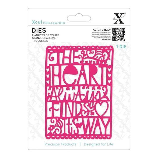 Xcut Decorative Die The Heart Always Find Its Way