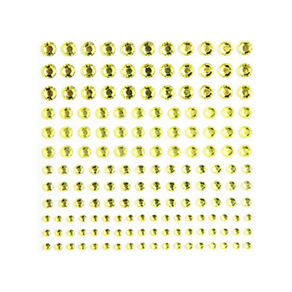 Poppy Crafts Self-Adhesive Rhinestone Sheet -  Yellow