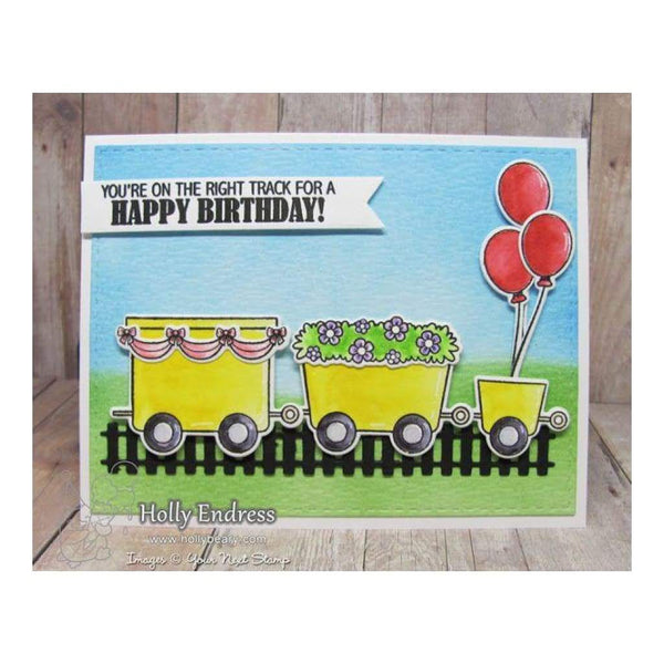Your Next Stamp Clear Stamps 4x8 All Aboard Train Cart