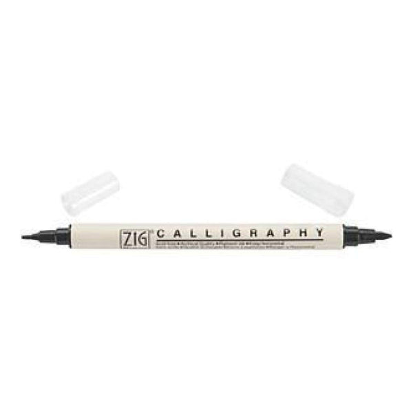 Zig Memory System Calligraphy Dual-Tip Marker Pure Black