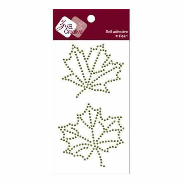 Zva Creative - Maple Leaves Pearl & Crystal - Olive
