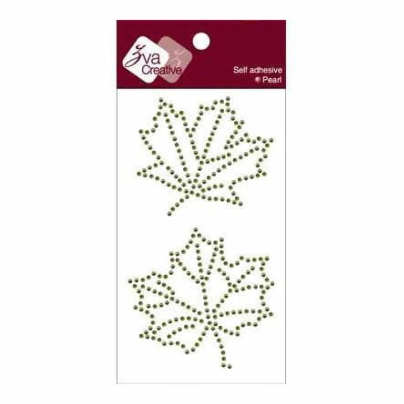Zva Creative - Maple Leaves Pearl & Crystal - Olive